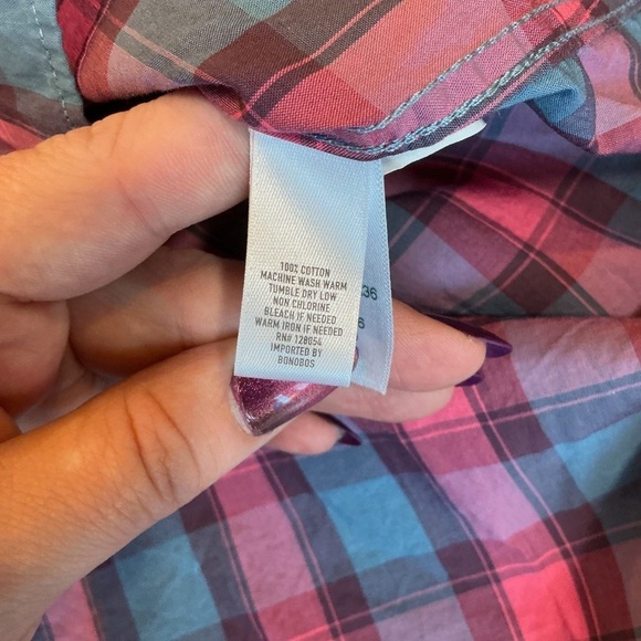 Bonobos Slim Fit Plaid Button-Down Shirt Men’s Large Check 100% Cotton - Picture 5 of 7